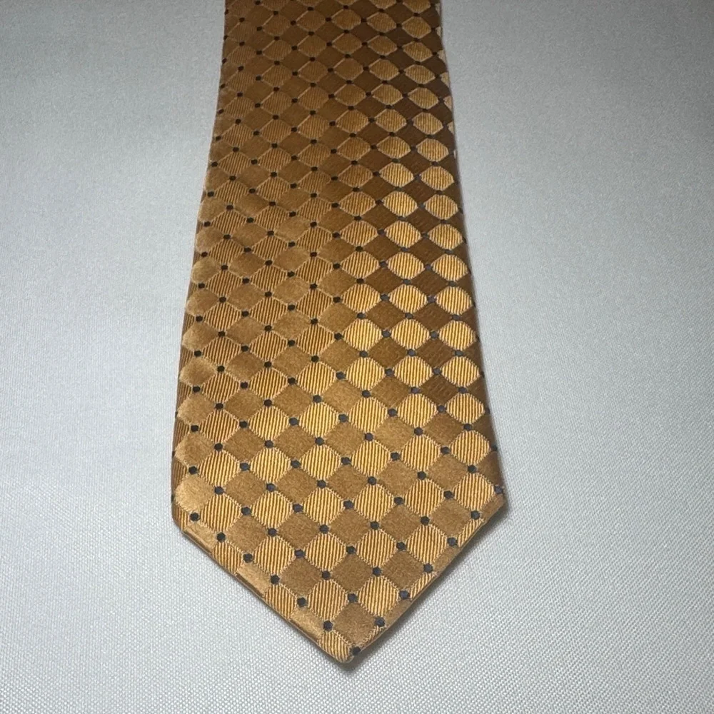 Nordstrom Yellow and Black Geometric Silk Tie
